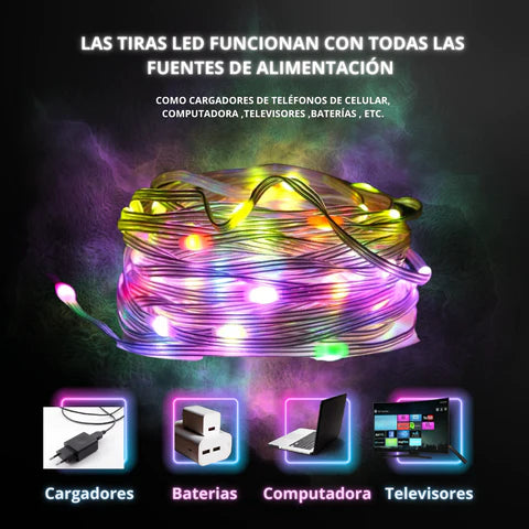 LUCES DE NAVIDAD RGB A PRUEBA DE AGUA